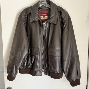 Men’s Leather Bomber Jacket